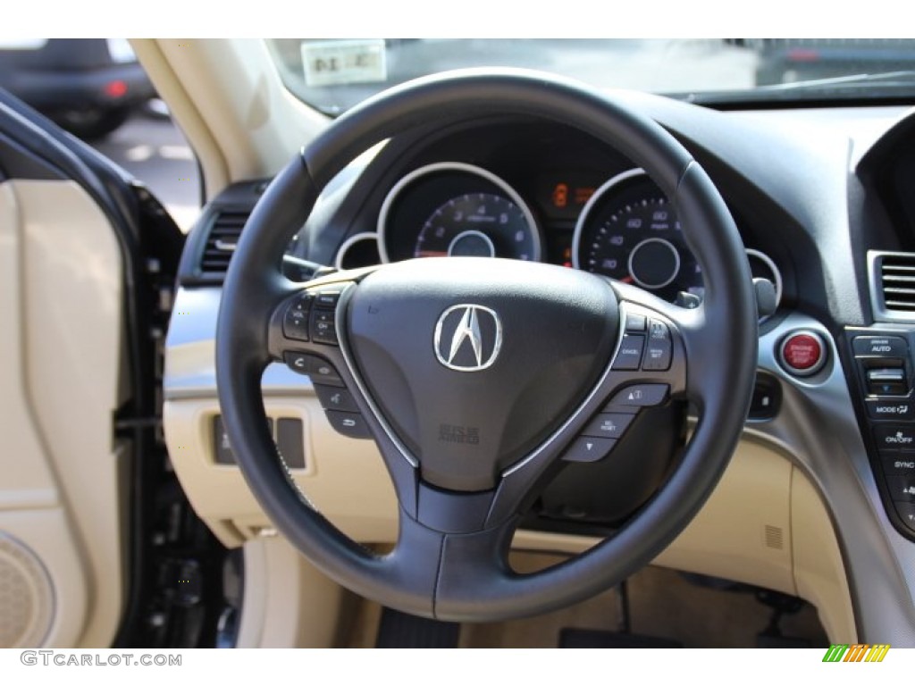 2010 Acura TL 3.5 Technology Parchment Steering Wheel Photo #78477281