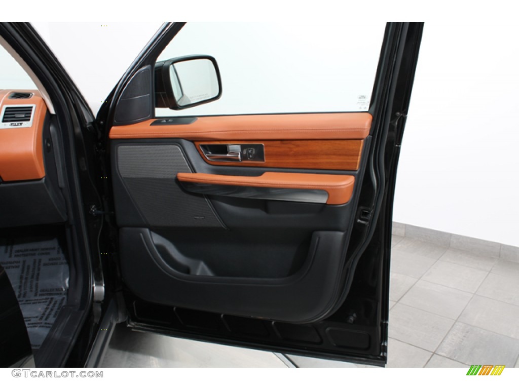 2011 Land Rover Range Rover Sport Supercharged Tan/Ebony Door Panel Photo #78479344