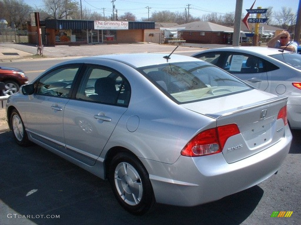 2007 Civic Hybrid Sedan - Alabaster Silver Metallic / Blue photo #6