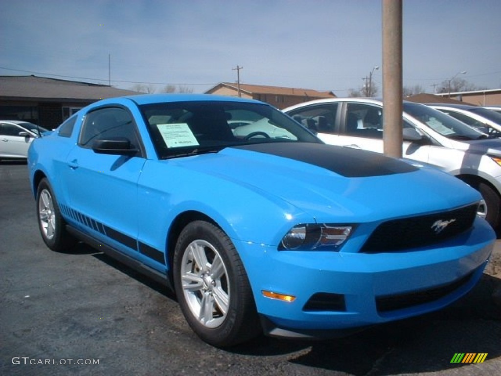 Grabber Blue 2012 Ford Mustang V6 Coupe Exterior Photo #78479597