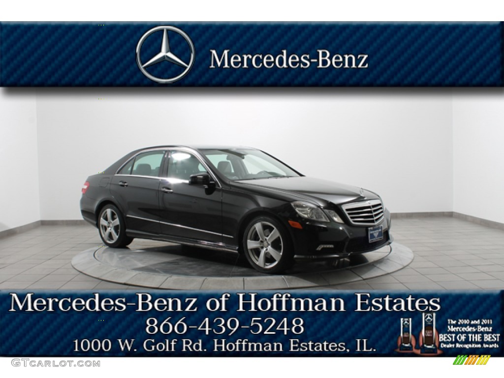 2010 E 350 4Matic Sedan - Obsidian Black Metallic / Black photo #1