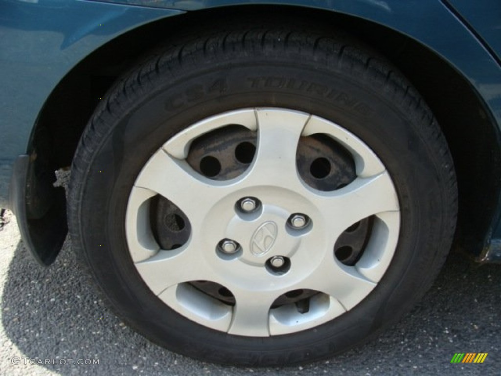 2002 Elantra GLS Sedan - Light Ocean Blue / Beige photo #23