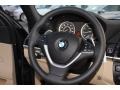 2013 BMW X6 Sand Beige Interior Steering Wheel Photo