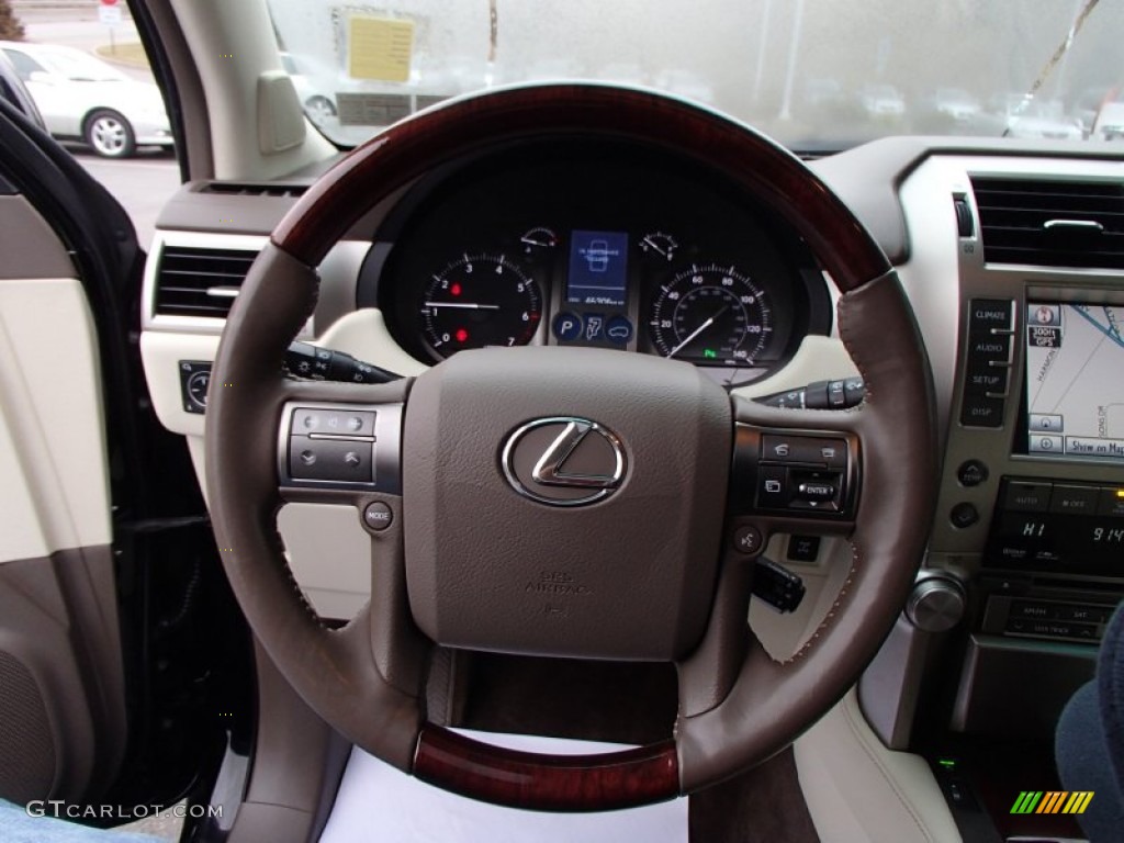 2010 Lexus GX 460 Sepia Steering Wheel Photo #78483614