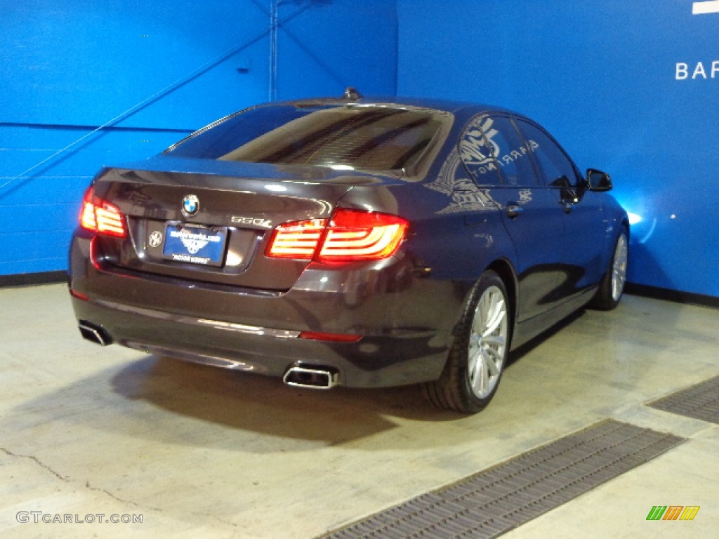 2011 5 Series 550i xDrive Sedan - Dark Graphite Metallic / Black photo #7