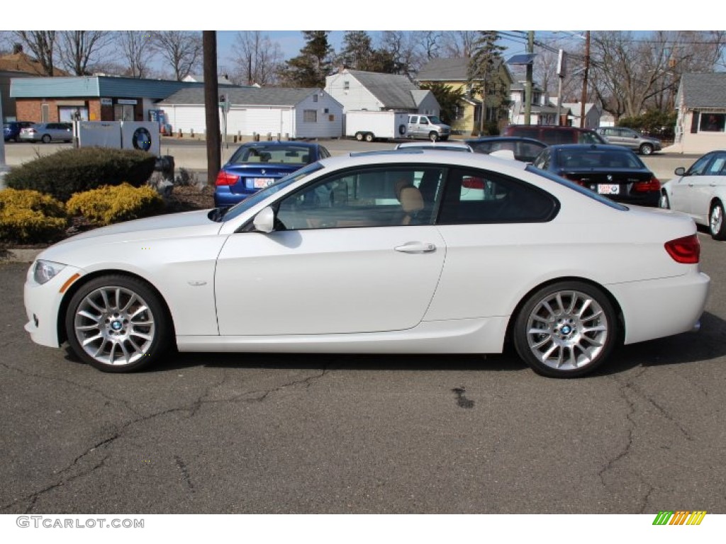 2012 3 Series 328i Coupe - Mineral White Metallic / Saddle Brown photo #8