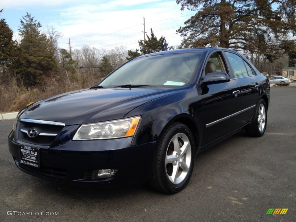 2008 Sonata Limited V6 - Deepwater Blue / Beige photo #1