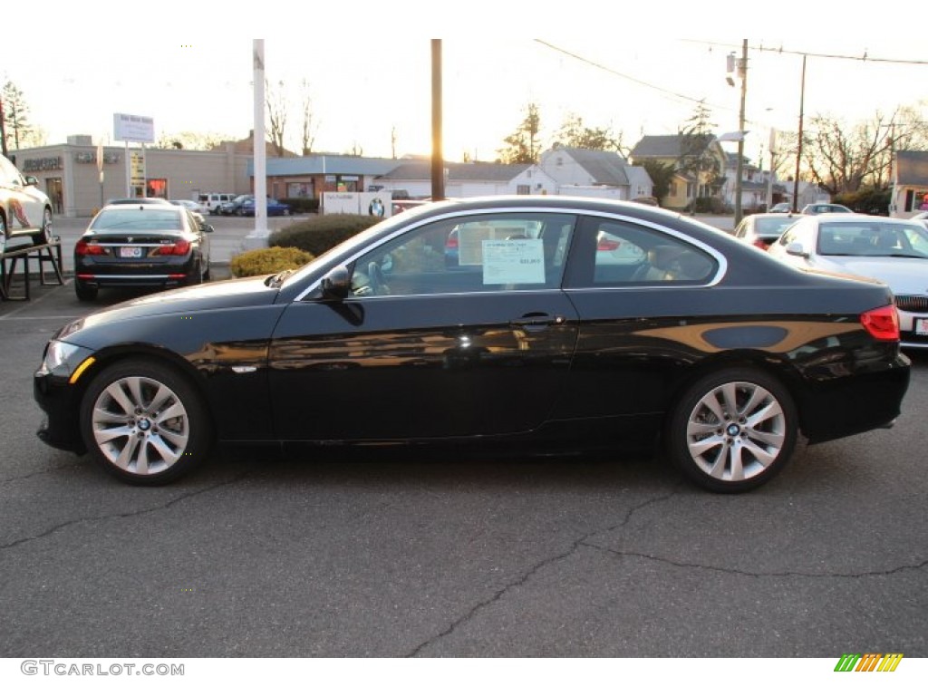 2012 3 Series 328i Coupe - Black Sapphire Metallic / Saddle Brown photo #8