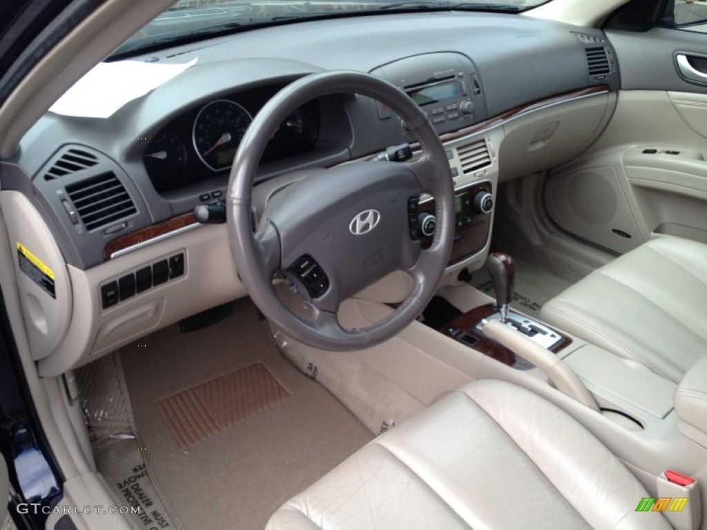 Beige Interior 2008 Hyundai Sonata Limited V6 Photo