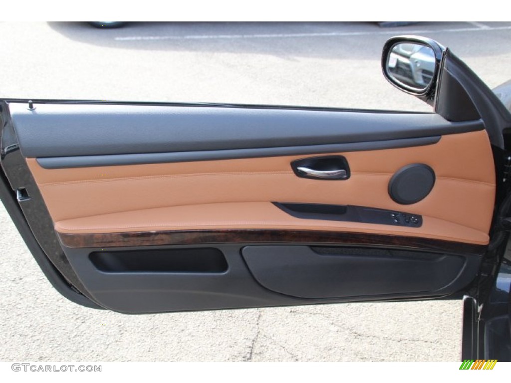 2010 BMW 3 Series 328i xDrive Coupe Saddle Brown Dakota Leather Door Panel Photo #78484928