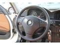 Saddle Brown Dakota Leather Steering Wheel Photo for 2011 BMW 3 Series #78485529