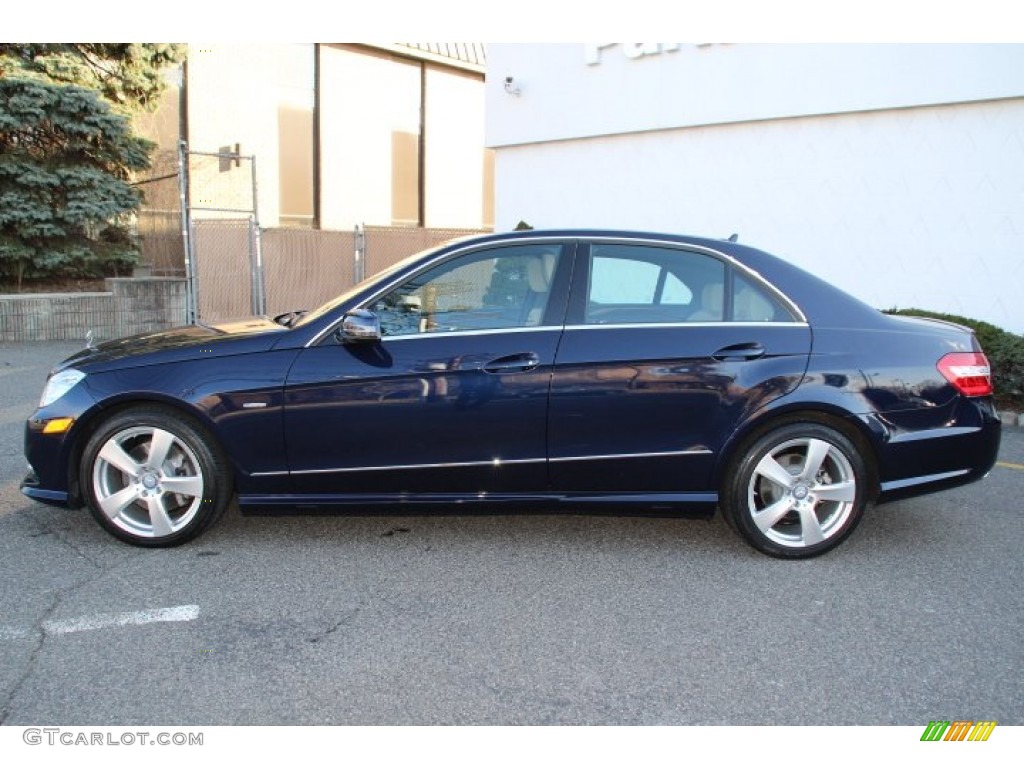 Lunar Blue Metallic 2012 Mercedes-Benz E 350 4Matic Sedan Exterior Photo #78485936