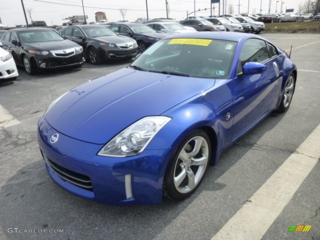 2006 350Z Coupe - Daytona Blue Metallic / Carbon Black photo #3