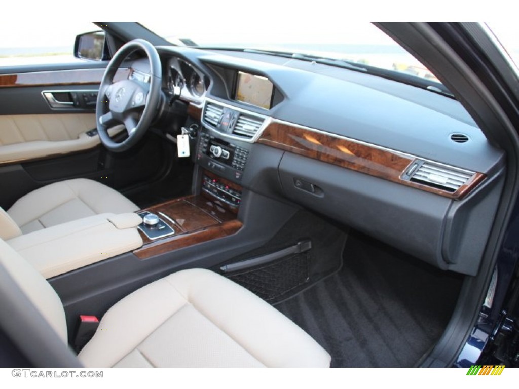 2012 Mercedes-Benz E 350 4Matic Sedan Almond/Black Dashboard Photo #78486330