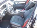 Black/Red Stitch w/DINAMICA Inserts Interior Photo for 2013 Mercedes-Benz C #78486402