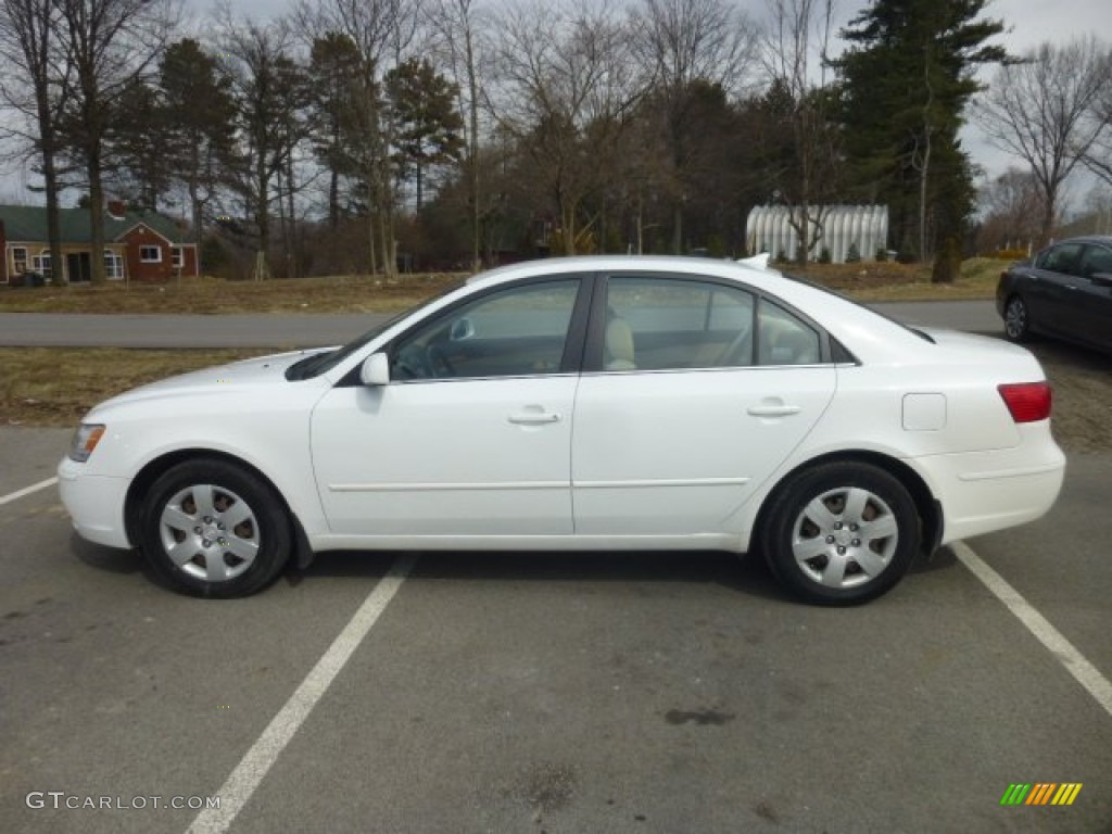 Powder White Pearl 2009 Hyundai Sonata GLS Exterior Photo #78487174