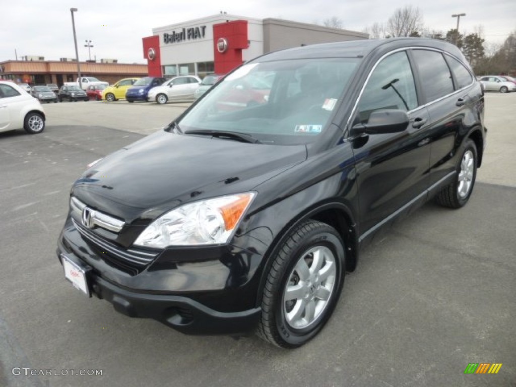2009 CR-V EX 4WD - Crystal Black Pearl / Black photo #3