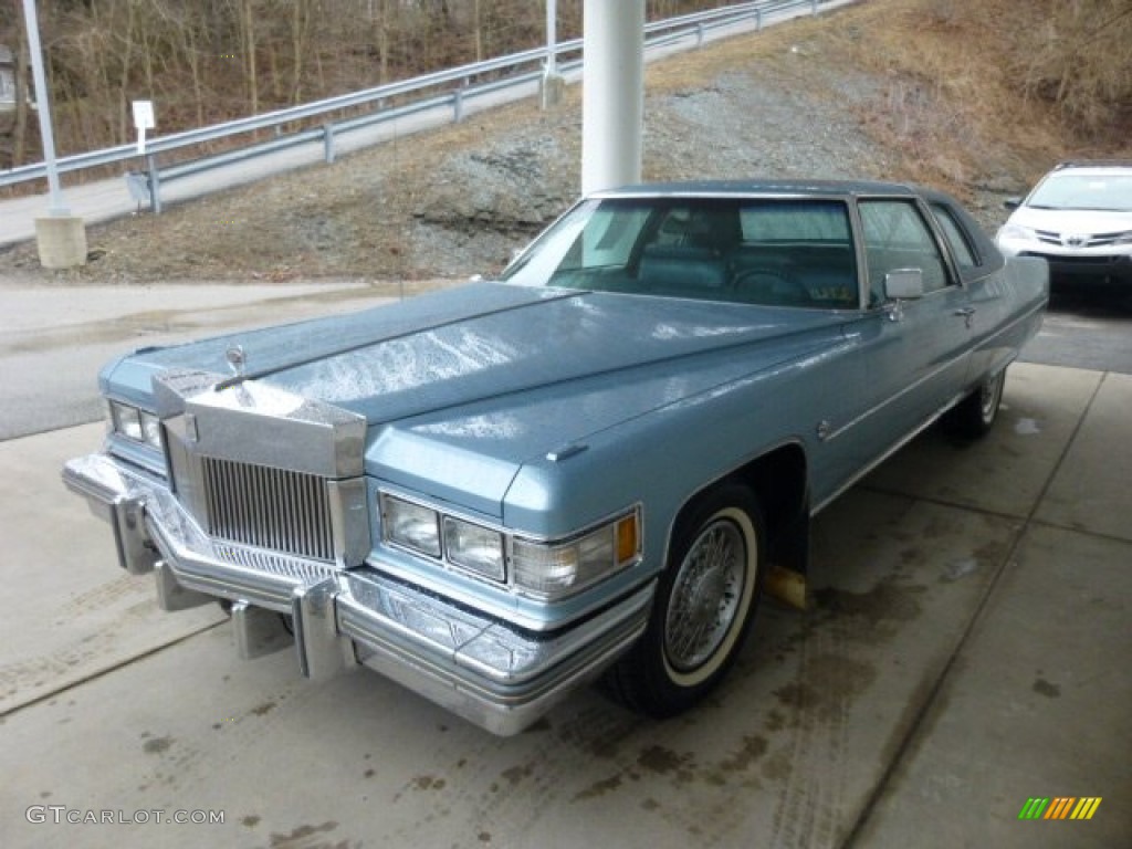 Innsbruck Blue Metallic 1976 Cadillac DeVille Coupe Exterior Photo #78488538