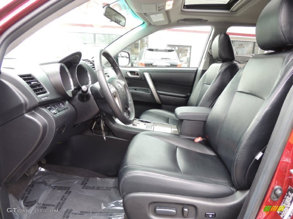 Black Interior 2010 Toyota Highlander SE 4WD Photo #78491108