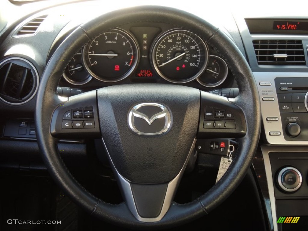 2012 Mazda MAZDA6 i Touring Sedan Black Steering Wheel Photo #78492508