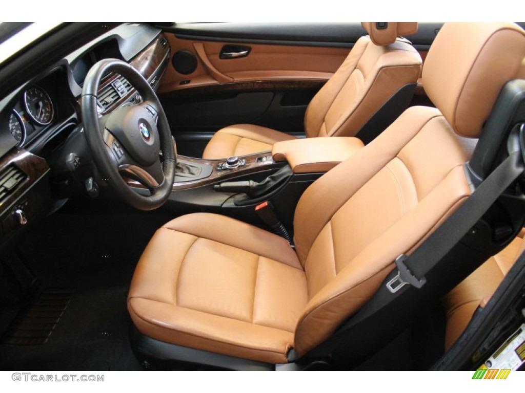 Saddle Brown Dakota Leather Interior 2010 BMW 3 Series 328i Convertible Photo #78493667