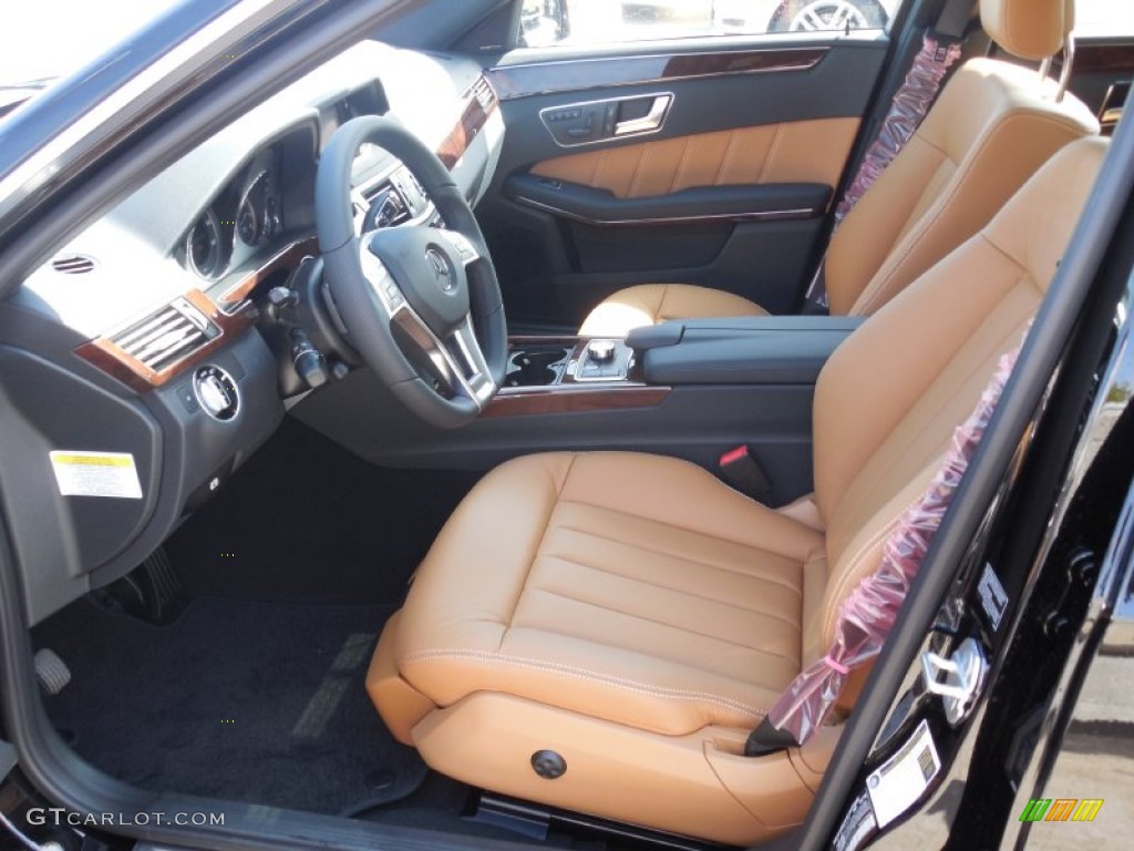 Natural Beige/Black Interior 2013 Mercedes-Benz E 350 Sedan Photo #78494360