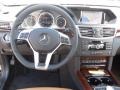 2013 Mercedes-Benz E Natural Beige/Black Interior Steering Wheel Photo