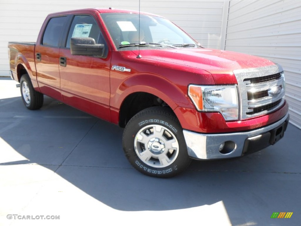 2013 F150 XLT SuperCrew - Ruby Red Metallic / Adobe photo #1