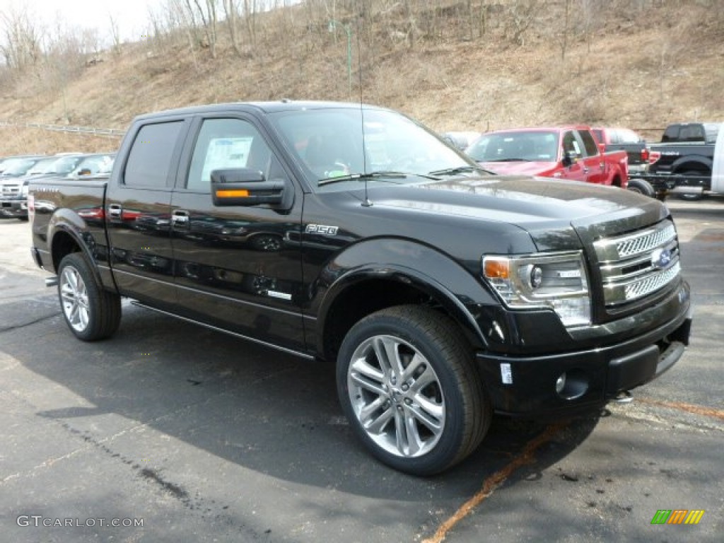 2013 F150 Limited SuperCrew 4x4 - Tuxedo Black Metallic / Limited Unique Red Leather photo #1