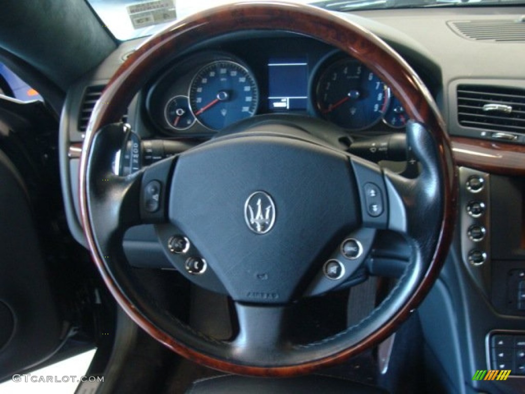 2009 Maserati GranTurismo Standard GranTurismo Model Nero Steering Wheel Photo #78495812