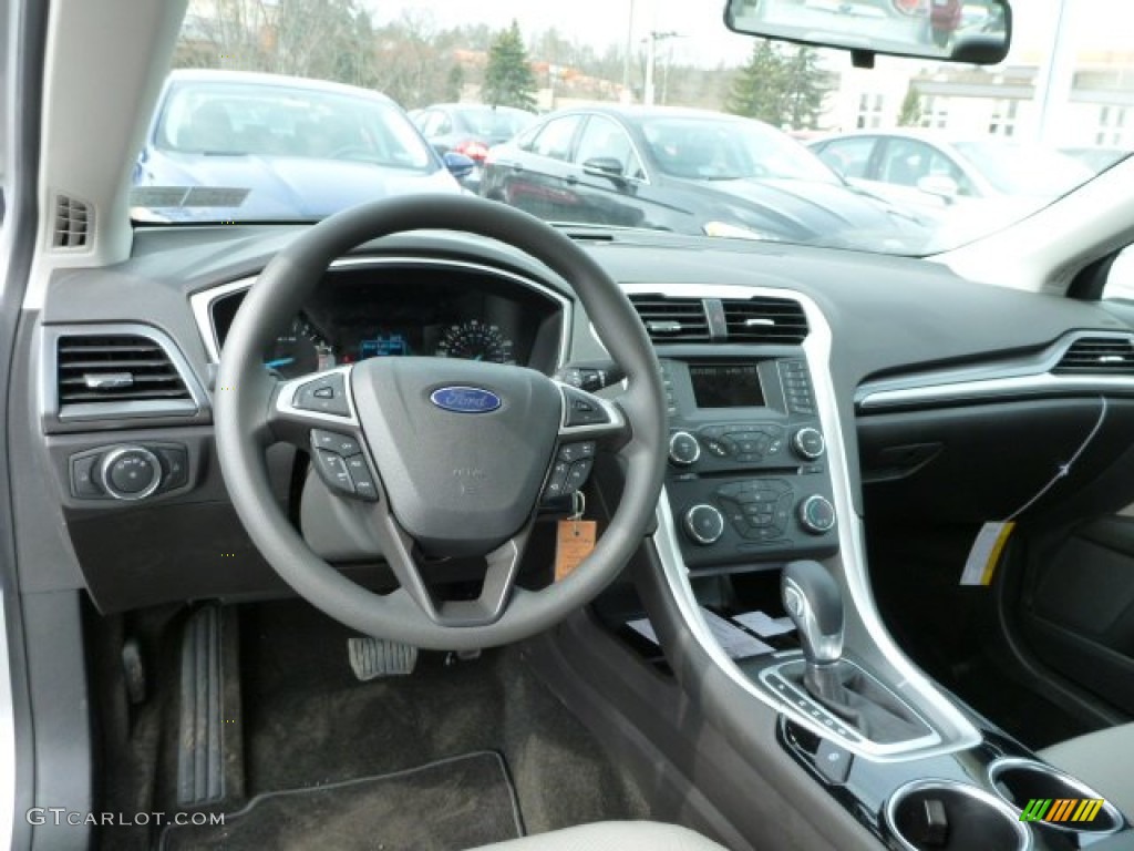 2013 Ford Fusion S Earth Gray Dashboard Photo #78495941