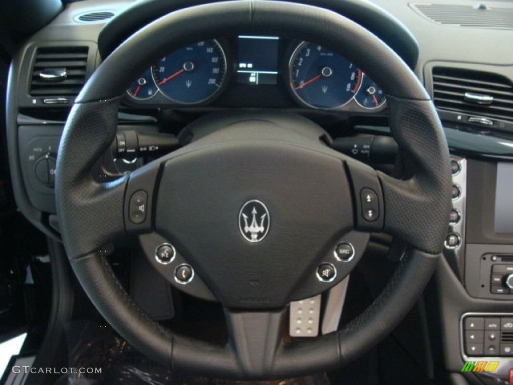 2013 Maserati GranTurismo Convertible GranCabrio Sport Nero Steering Wheel Photo #78497126