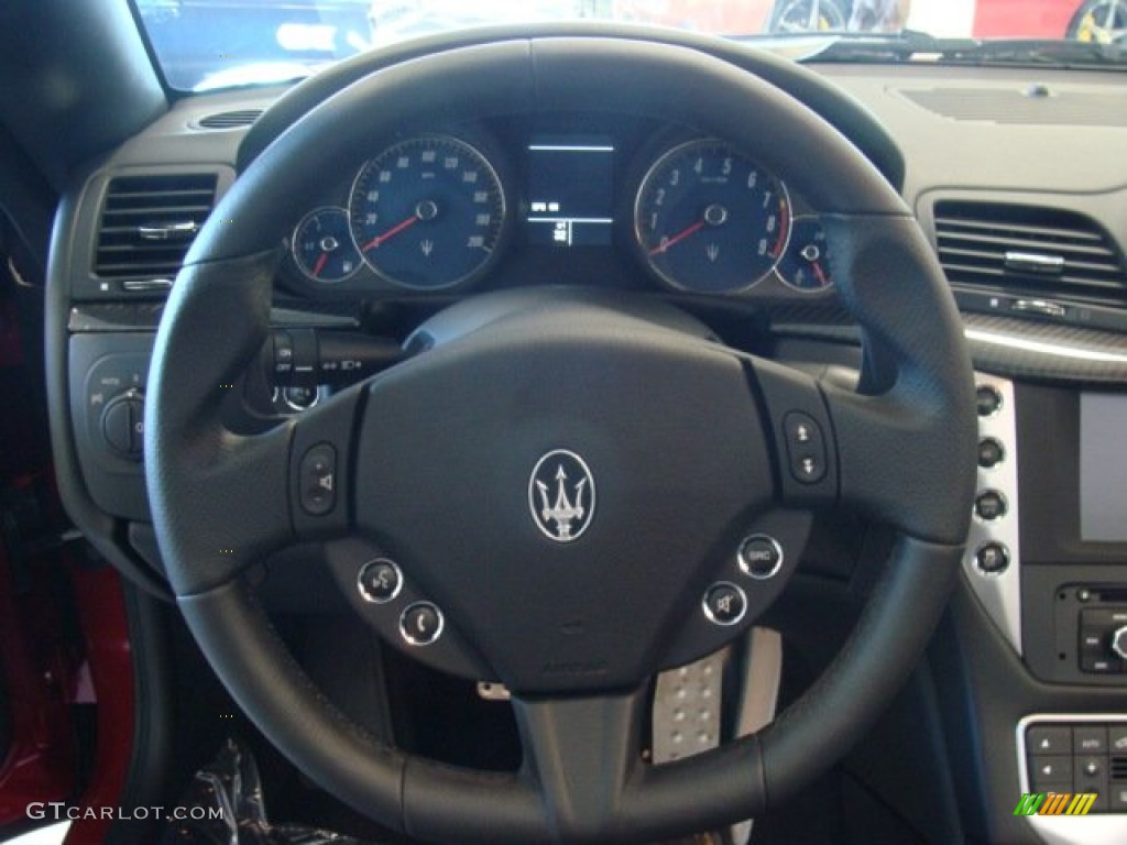 2013 Maserati GranTurismo Convertible GranCabrio Sport Nero Steering Wheel Photo #78497795