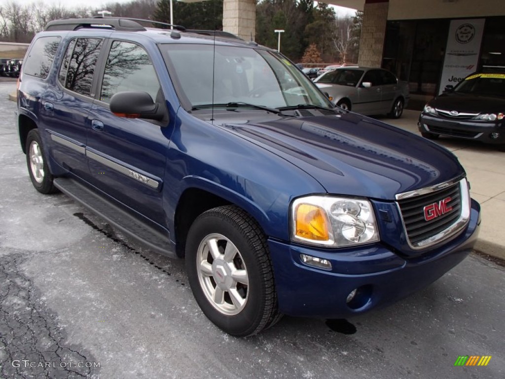 2005 Envoy XL SLT 4x4 - Superior Blue Metallic / Light Gray photo #2