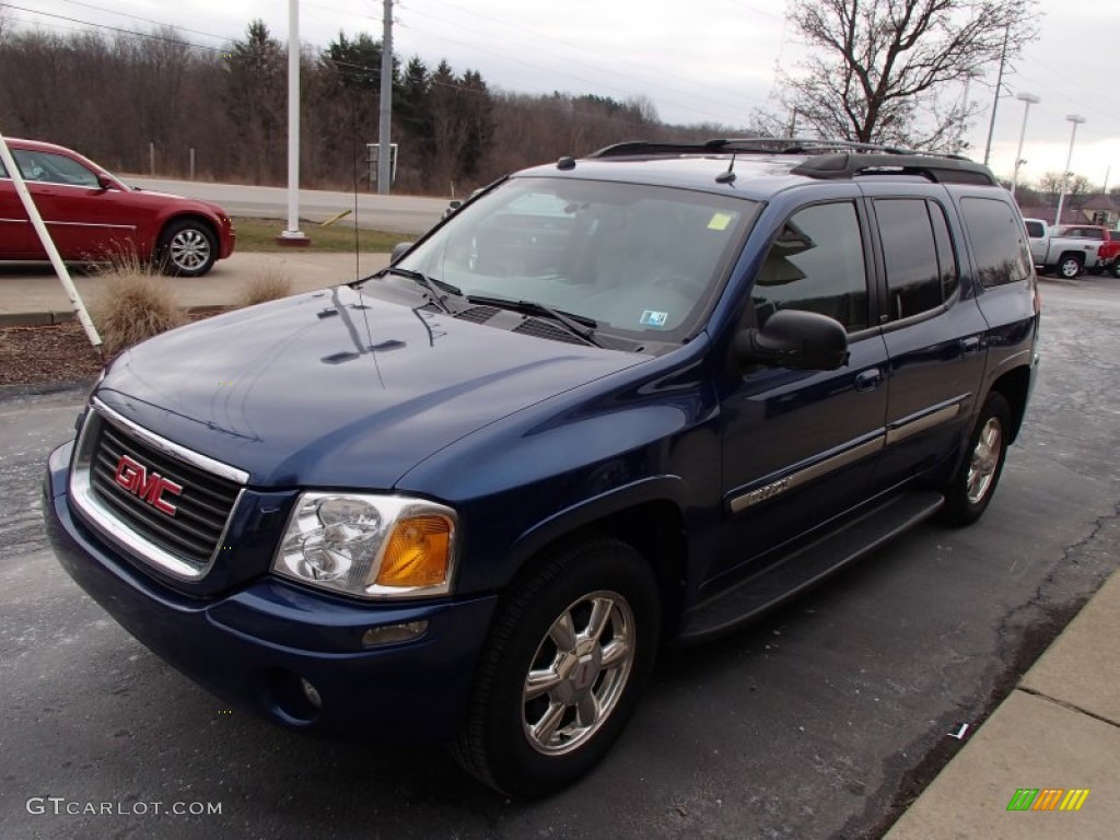 2005 Envoy XL SLT 4x4 - Superior Blue Metallic / Light Gray photo #4