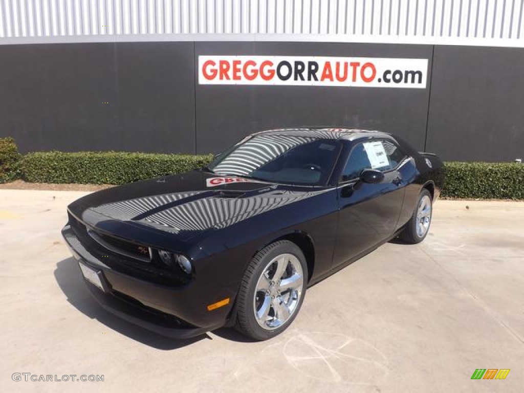 2013 Challenger R/T Plus - Pitch Black / Dark Slate Gray photo #2