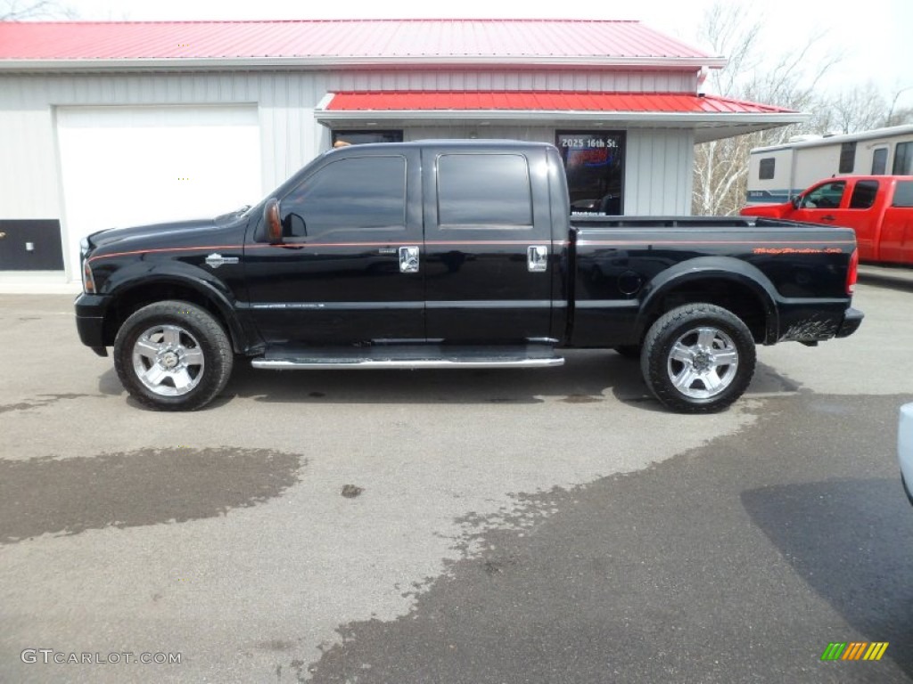 2005 F250 Super Duty Harley Davidson Crew Cab 4x4 - Black / Black photo #1