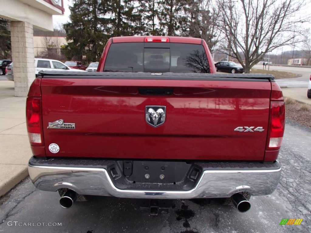 2011 Ram 1500 Big Horn Quad Cab 4x4 - Deep Cherry Red Crystal Pearl / Dark Slate Gray/Medium Graystone photo #7