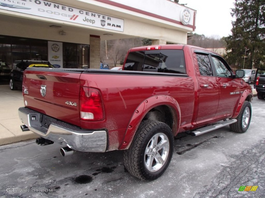 2011 Ram 1500 Big Horn Quad Cab 4x4 - Deep Cherry Red Crystal Pearl / Dark Slate Gray/Medium Graystone photo #8