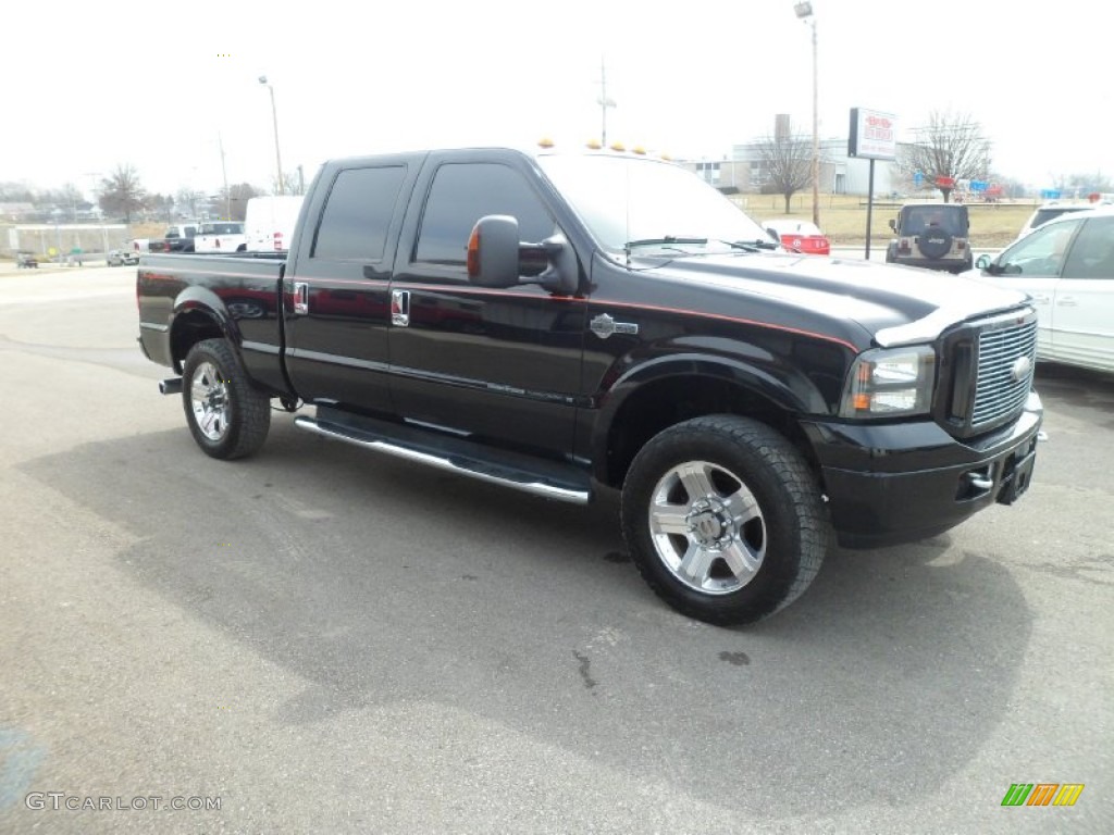 2005 F250 Super Duty Harley Davidson Crew Cab 4x4 - Black / Black photo #7