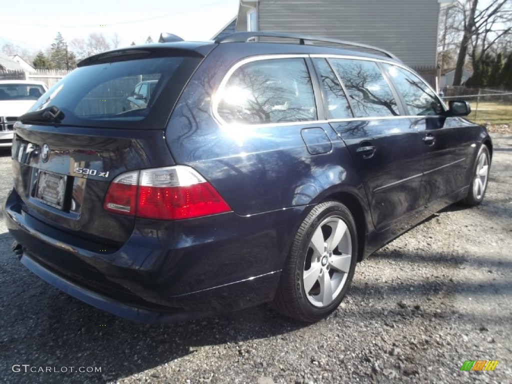 2006 5 Series 530xi Wagon - Monaco Blue Metallic / Auburn Dakota Leather photo #4