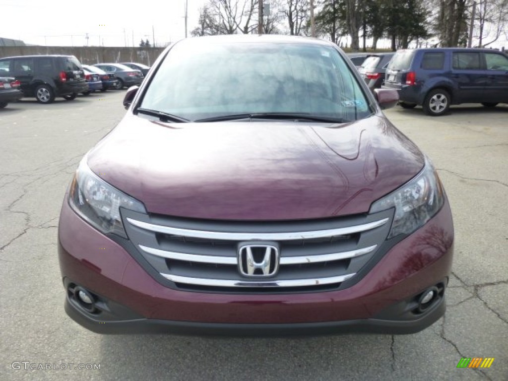 2013 CR-V EX AWD - Basque Red Pearl II / Gray photo #8