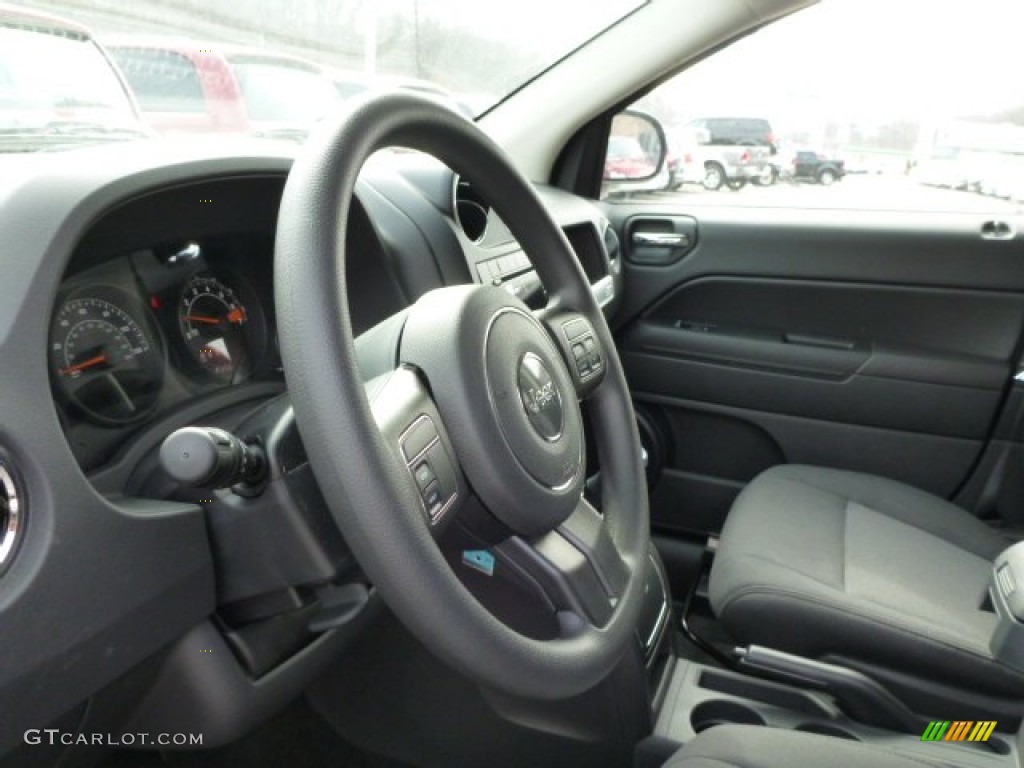 2014 Jeep Compass Sport Dark Slate Gray Steering Wheel Photo #78503777