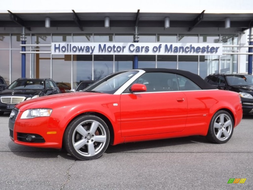 2008 A4 2.0T Cabriolet - Brilliant Red / Black photo #1