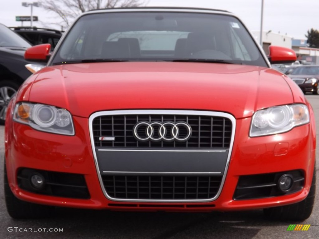 2008 A4 2.0T Cabriolet - Brilliant Red / Black photo #2