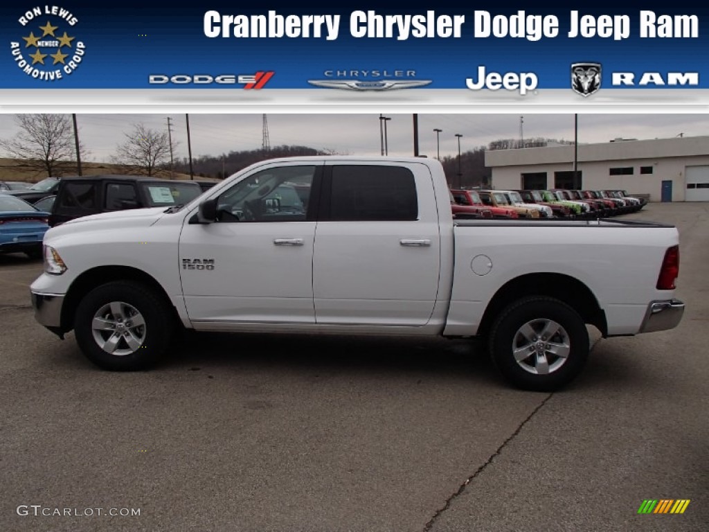 2013 1500 SLT Crew Cab 4x4 - Bright White / Black/Diesel Gray photo #1