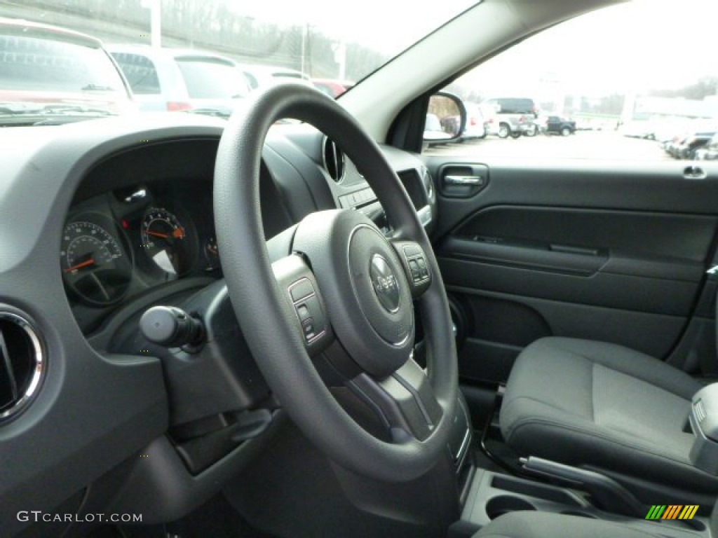 2014 Jeep Compass Sport 4x4 Dark Slate Gray Steering Wheel Photo #78505013