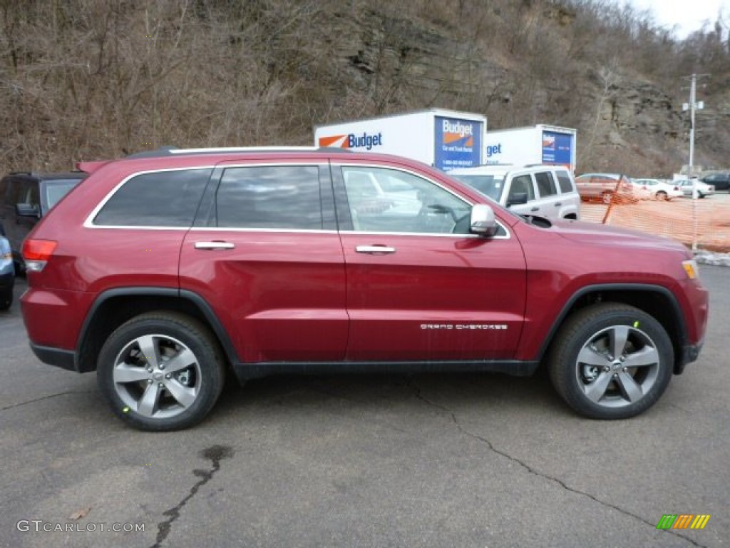 Deep Cherry Red Crystal Pearl 2014 Jeep Grand Cherokee Limited 4x4 Exterior Photo #78505111