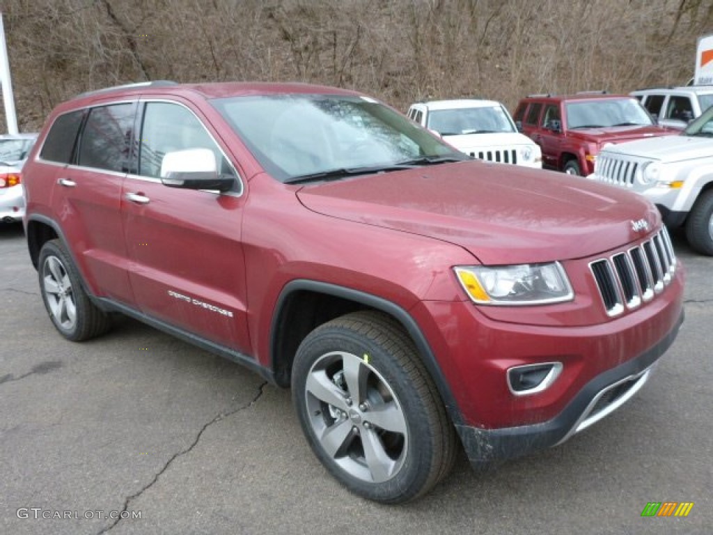 Deep Cherry Red Crystal Pearl 2014 Jeep Grand Cherokee Limited 4x4 Exterior Photo #78505121