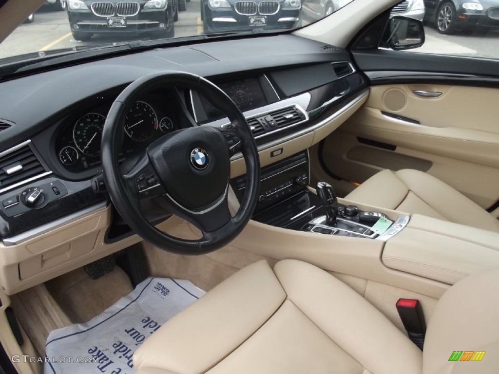 Venetian Beige Dakota Leather Interior 2010 BMW 5 Series 550i Gran Turismo Photo #78506069